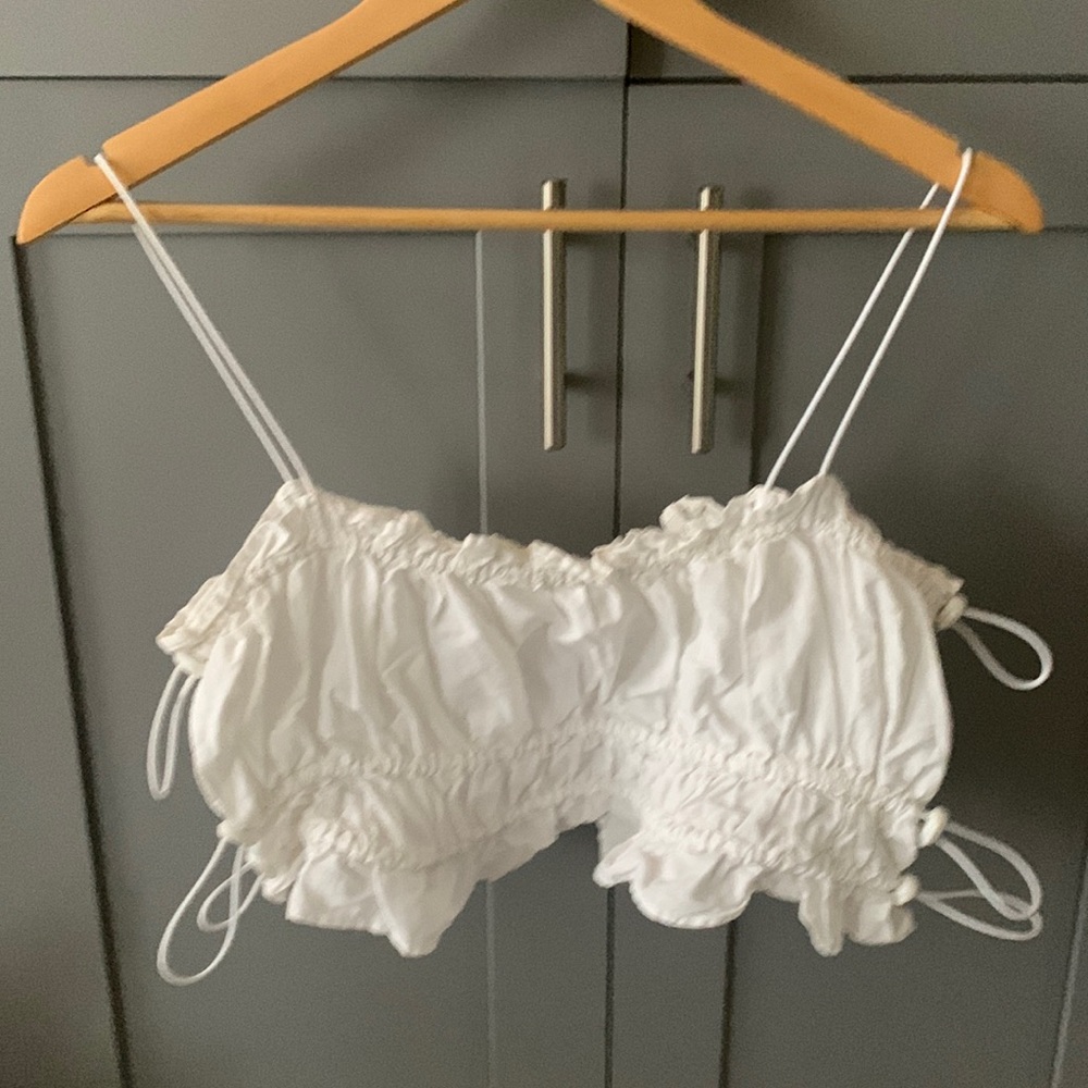 Ruffle detail tank top